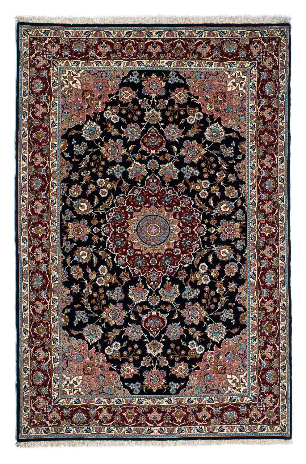 Tappeto Persero - Ghom - 212 x 140 cm - blu scuro
