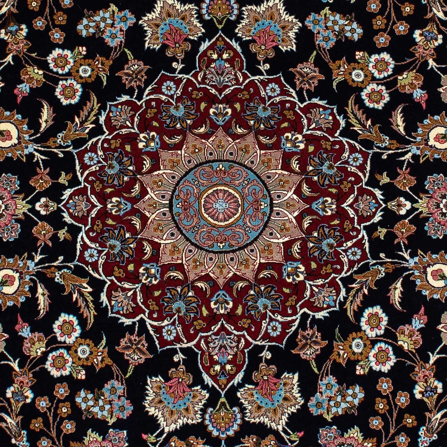 Tappeto Persero - Ghom - 212 x 140 cm - blu scuro