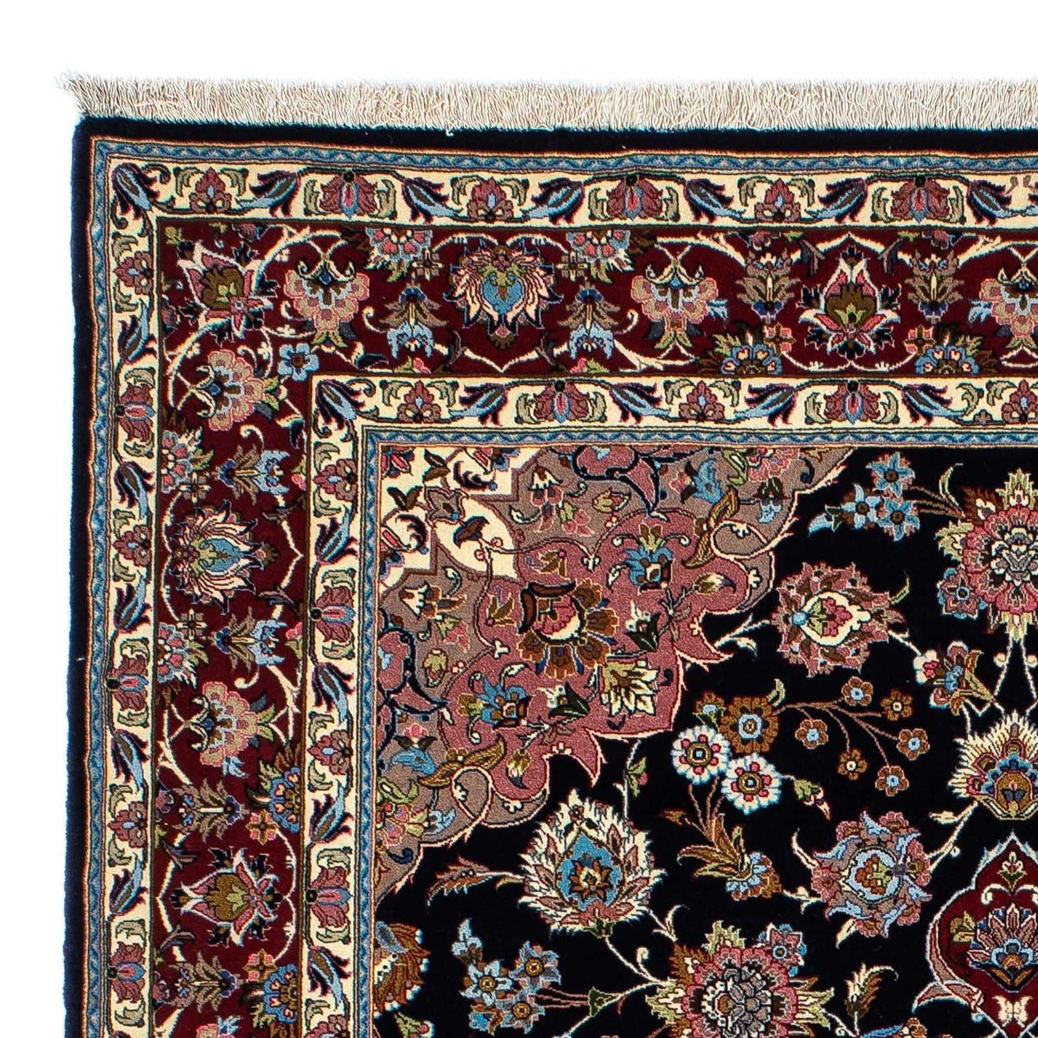 Tappeto Persero - Ghom - 212 x 140 cm - blu scuro