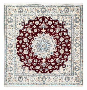 Tappeto Persero - Nain - Reale quadrato  - 154 x 143 cm - rosso scuro