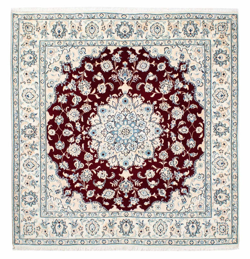 Tappeto Persero - Nain - Reale quadrato  - 154 x 143 cm - rosso scuro