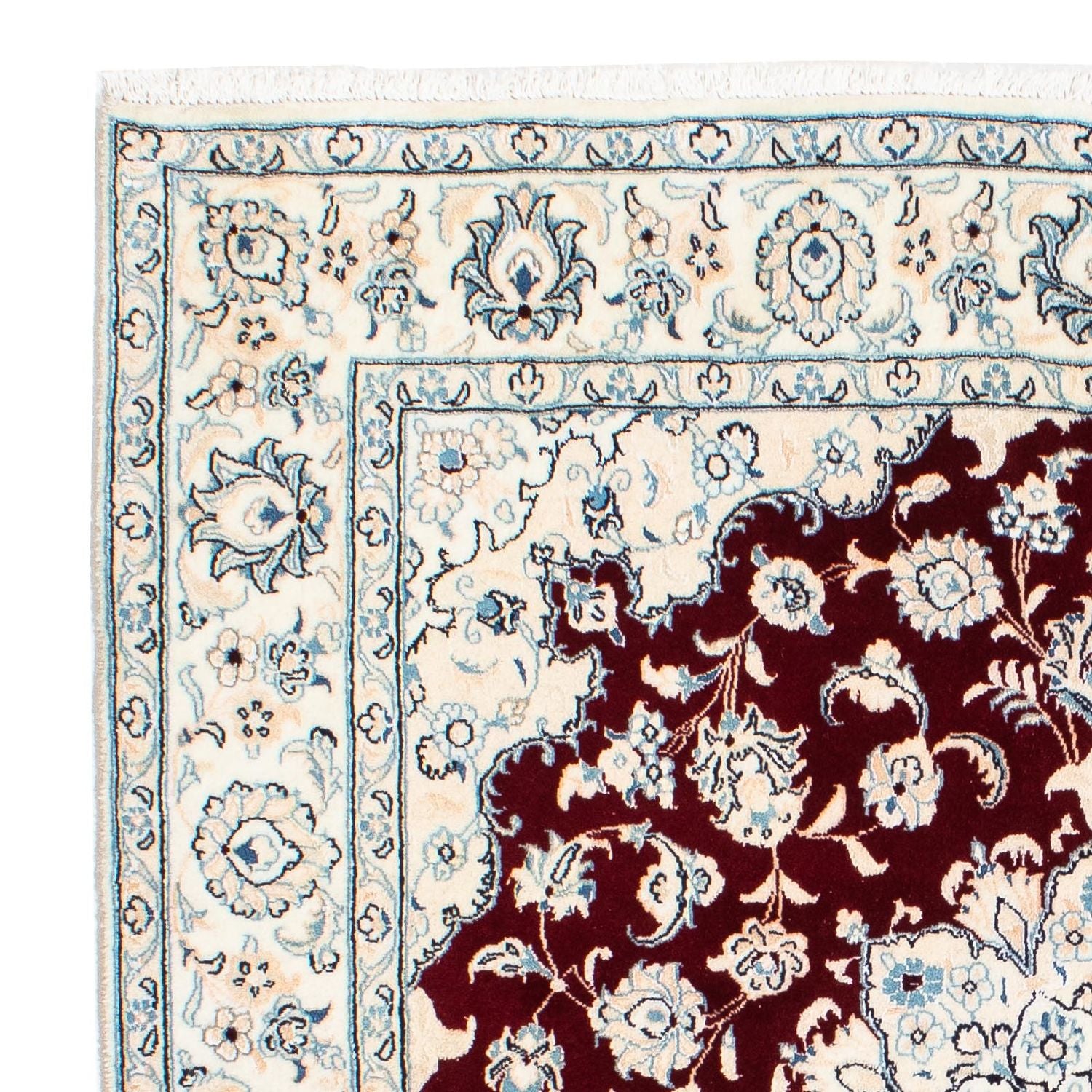 Tappeto Persero - Nain - Reale quadrato  - 154 x 143 cm - rosso scuro
