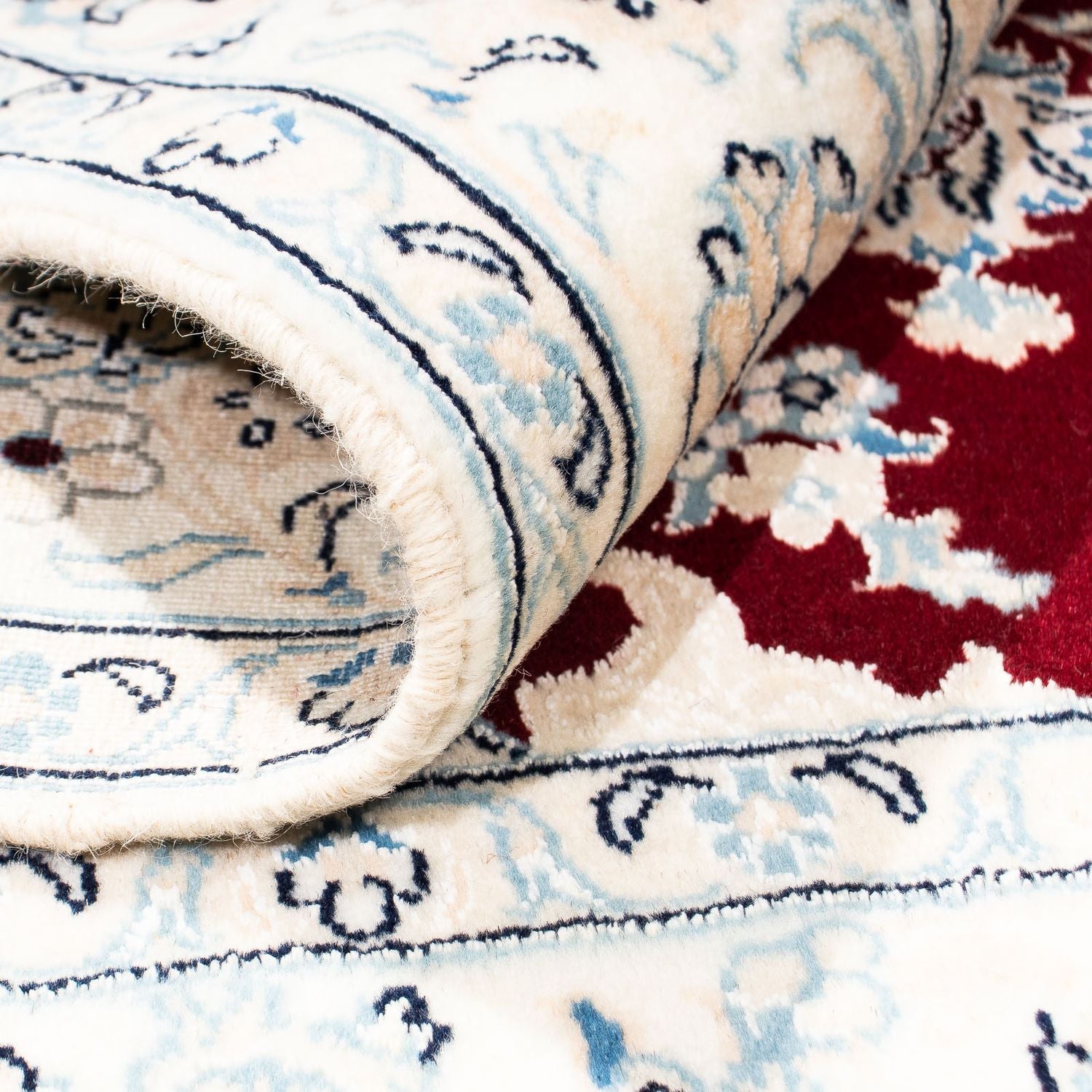 Tappeto Persero - Nain - Reale quadrato  - 154 x 143 cm - rosso scuro