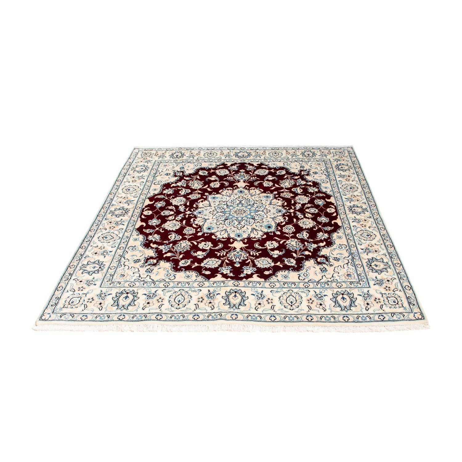 Tappeto Persero - Nain - Reale quadrato  - 154 x 143 cm - rosso scuro