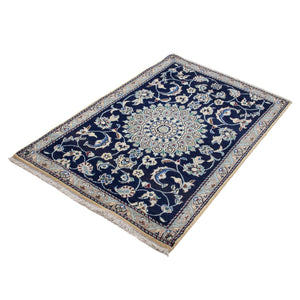 Tappeto Persero - Nain - 137 x 83 cm - blu scuro