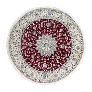 Tappeto Persero - Nain rotondo  - 252 x 252 cm - rosso scuro