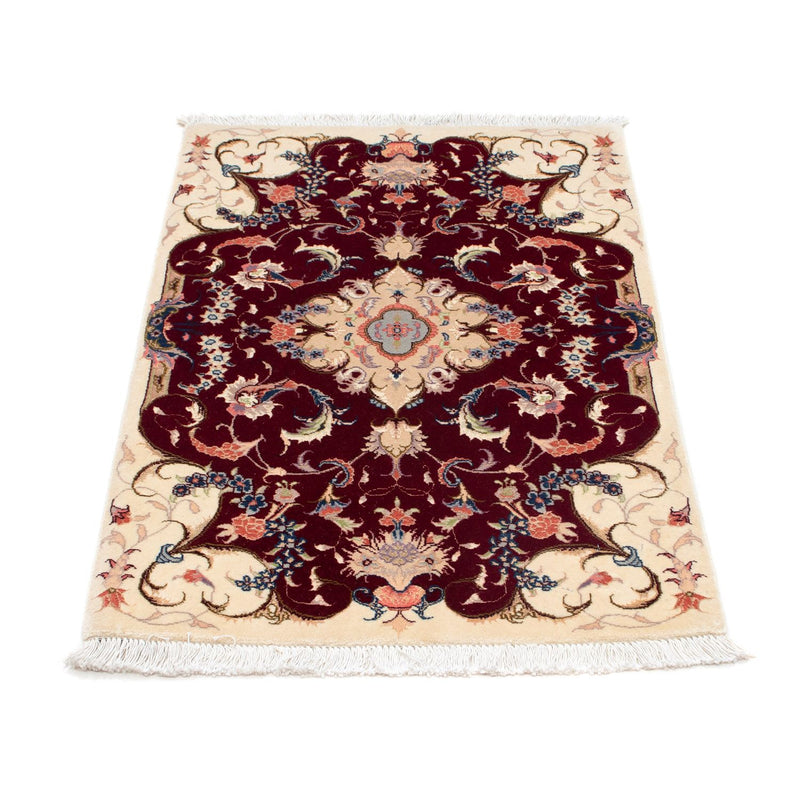 Tappeto Persero - Tabriz - Reale - 90 x 60 cm - rosso scuro