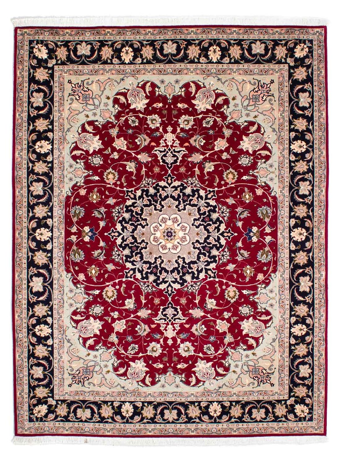 Tappeto Persero - Tabriz - Reale - 236 x 178 cm - rosso scuro