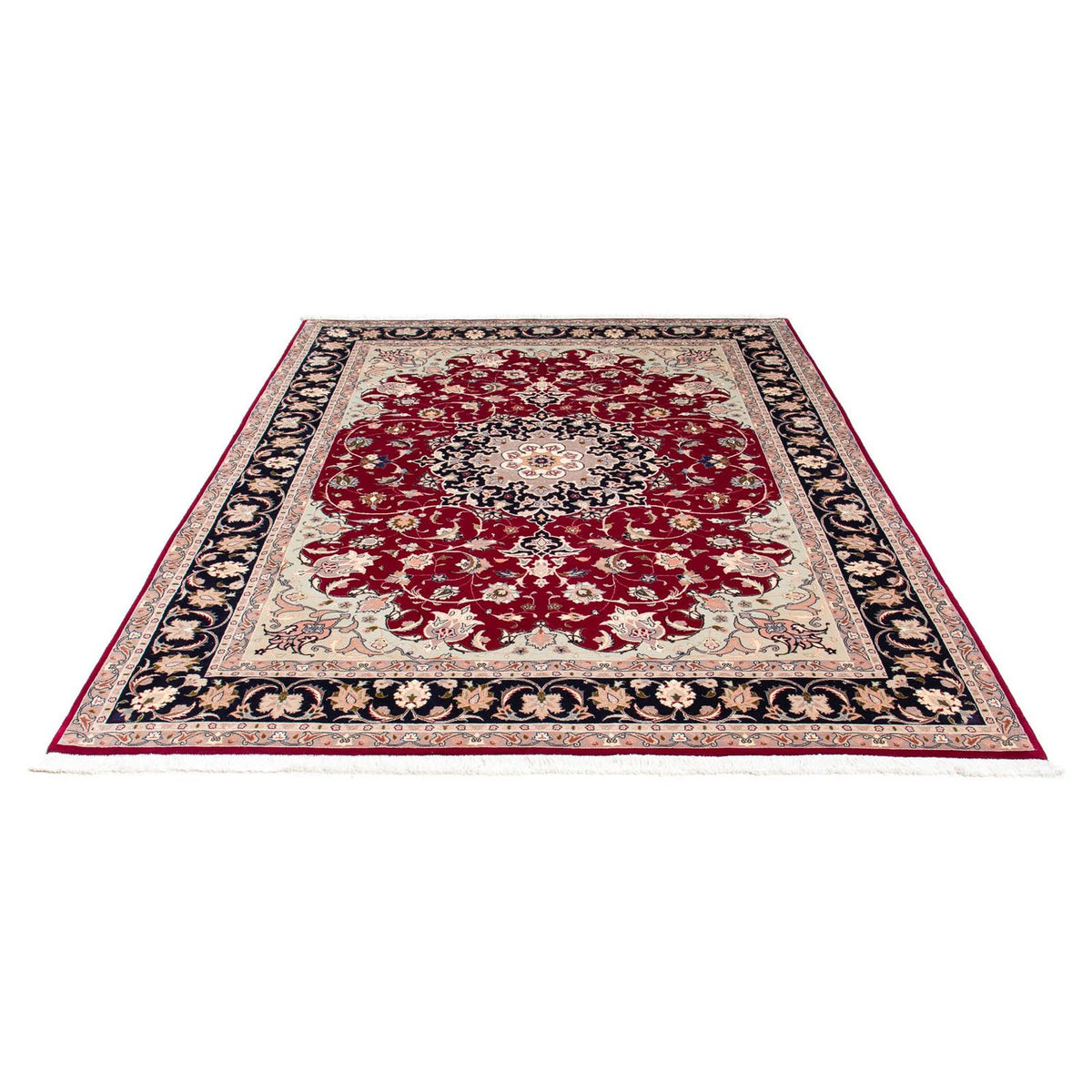 Tappeto Persero - Tabriz - Reale - 236 x 178 cm - rosso scuro