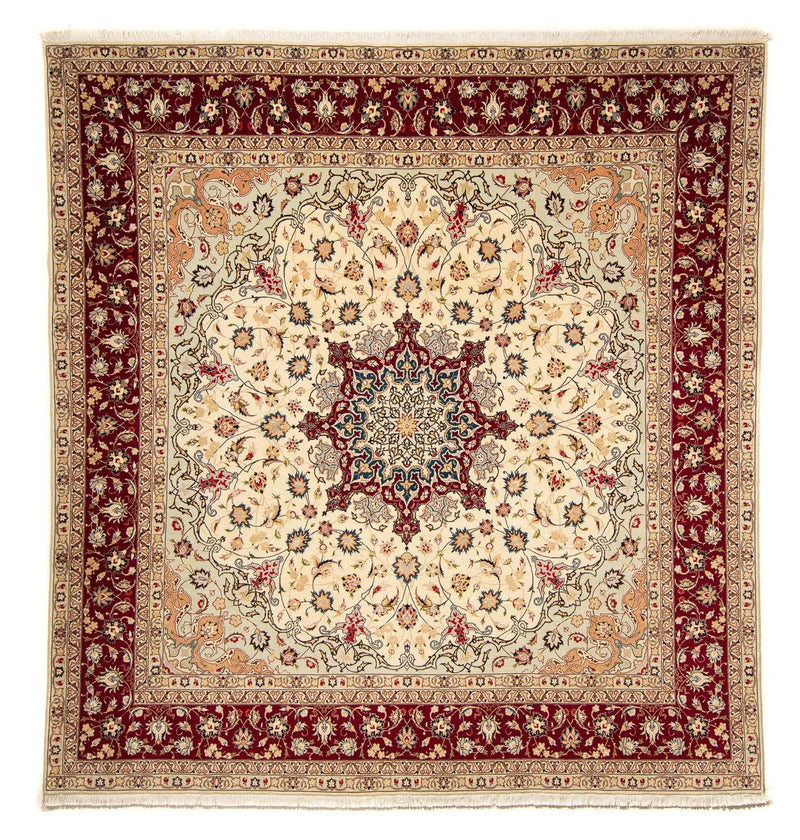 Tappeto Persero - Tabriz - Reale quadrato  - 258 x 252 cm - beige