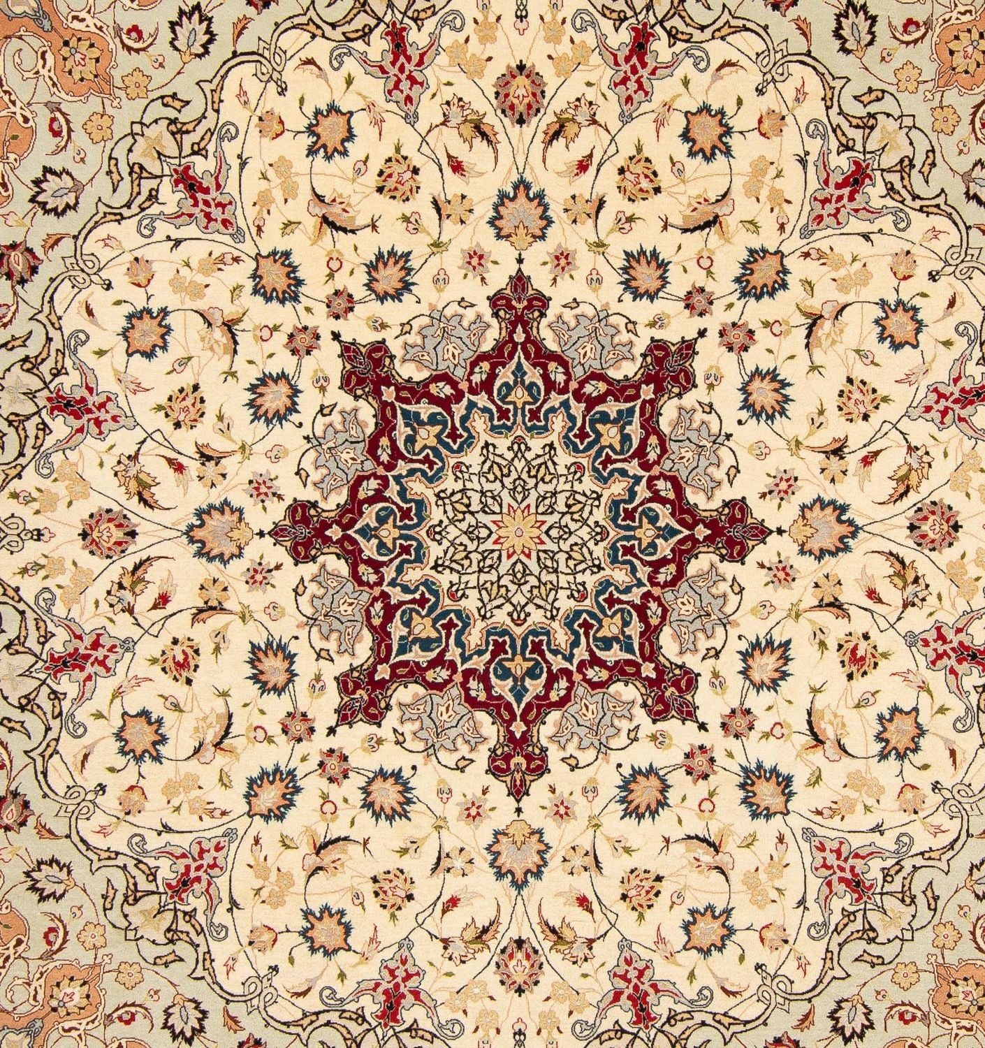 Tappeto Persero - Tabriz - Reale quadrato  - 258 x 252 cm - beige
