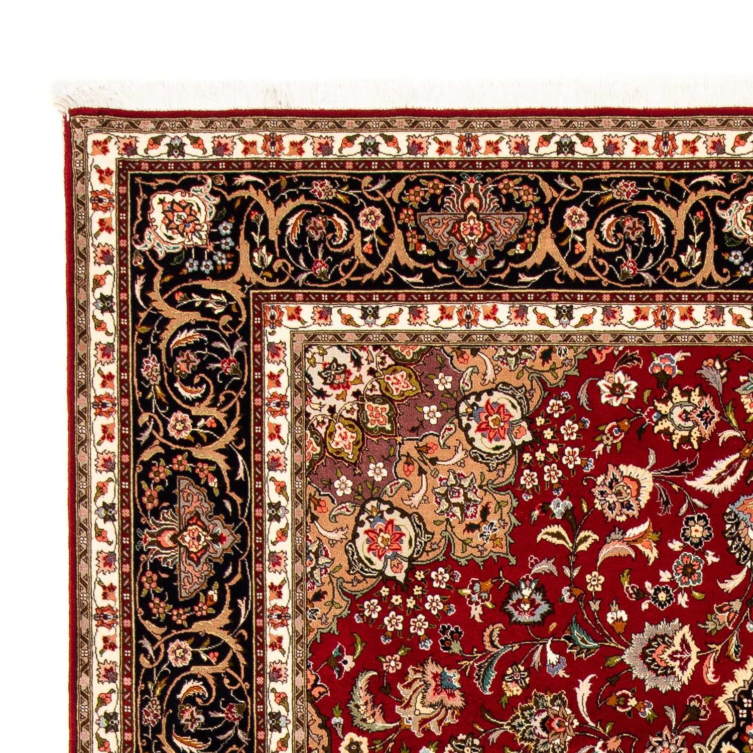 Tappeto Persero - Tabriz - Reale - 316 x 206 cm - rosso scuro