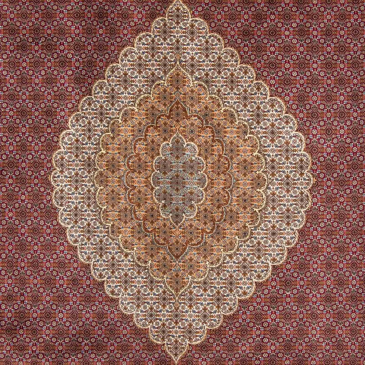 Tappeto Persero - Tabriz - 346 x 253 cm - rosso scuro