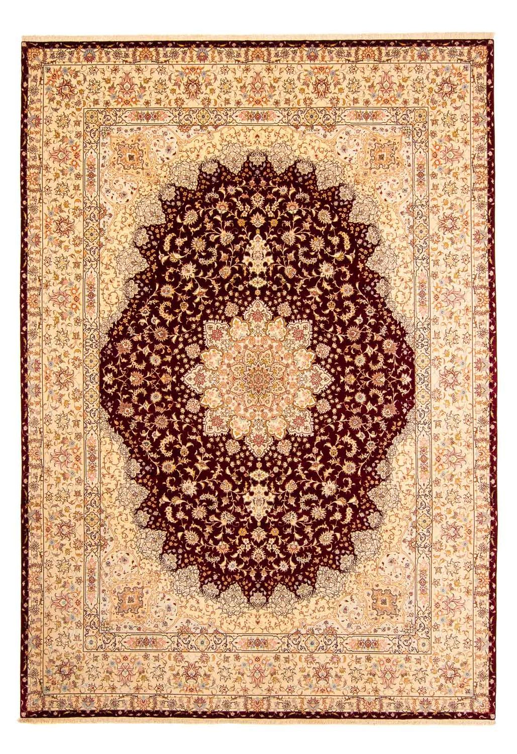 Tappeto Persero - Tabriz - Reale - 405 x 301 cm - rosso scuro