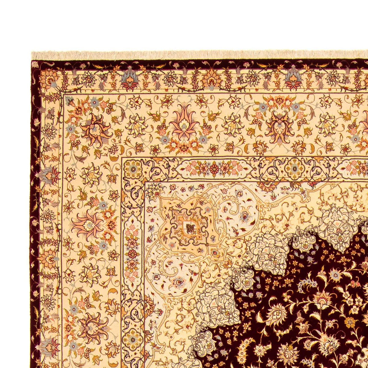Tappeto Persero - Tabriz - Reale - 405 x 301 cm - rosso scuro