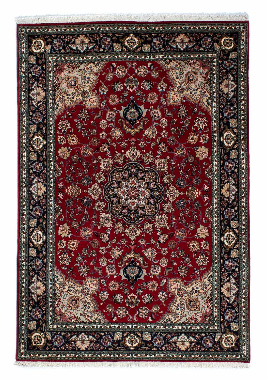 Tappeto Persero - Tabriz - Reale - 212 x 149 cm - rosso scuro
