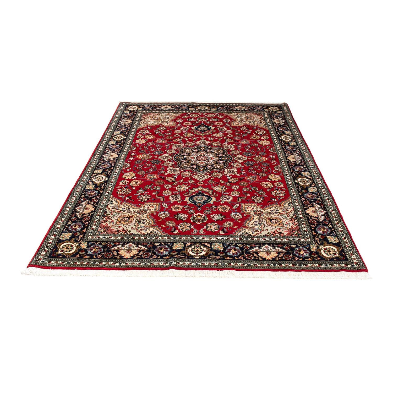 Tappeto Persero - Tabriz - Reale - 212 x 149 cm - rosso scuro