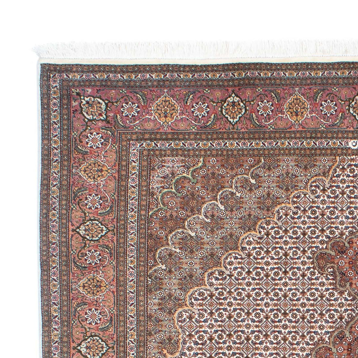 Tappeto Persero - Tabriz - 198 x 152 cm - marrone chiaro