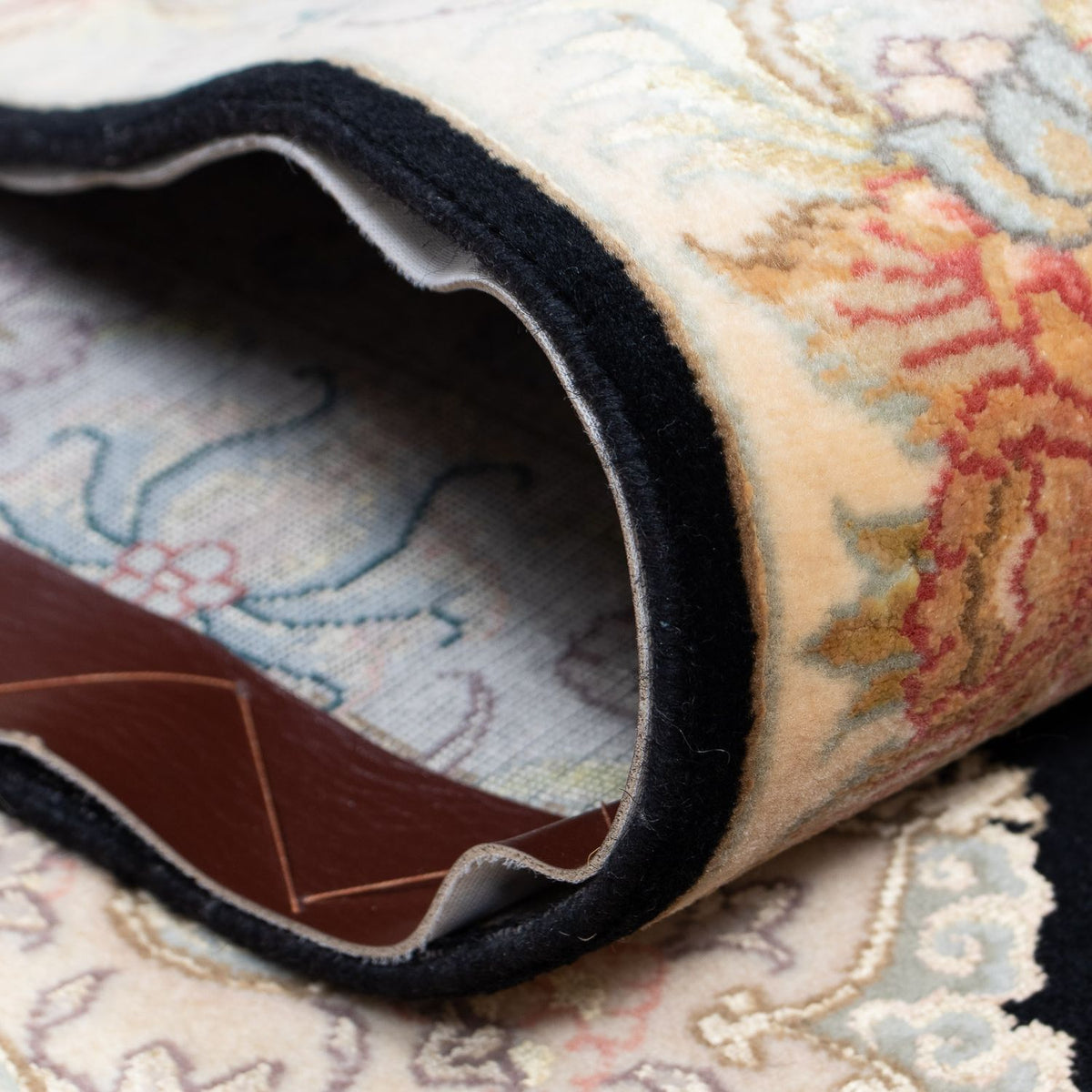 Tappeto corsia Tappeto Persero - Tabriz - Reale - 417 x 87 cm - blu scuro