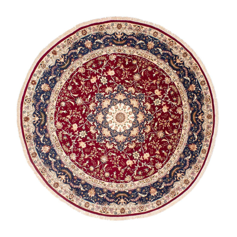 Tappeto Persero - Tabriz - Reale rotondo  - 250 x 250 cm - rosso scuro
