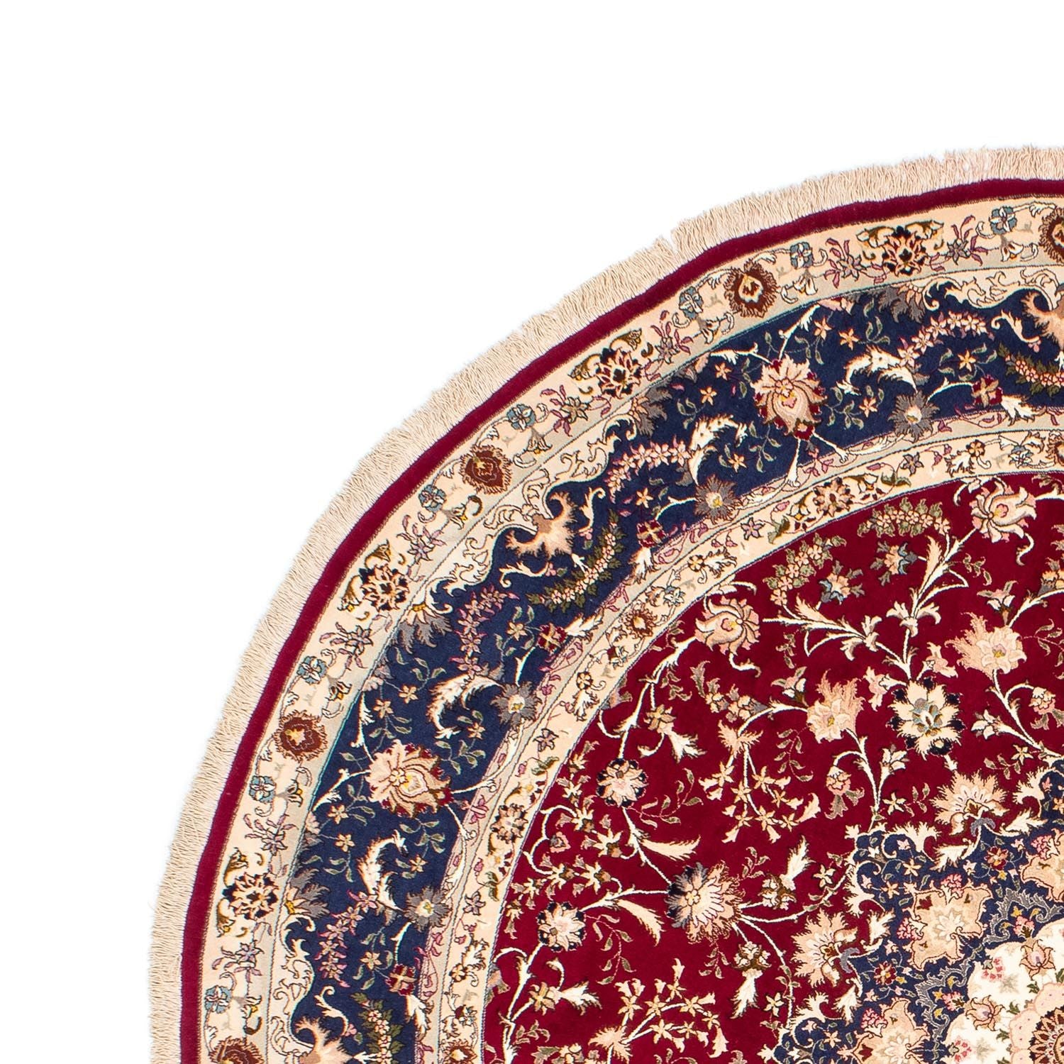 Tappeto Persero - Tabriz - Reale rotondo  - 250 x 250 cm - rosso scuro