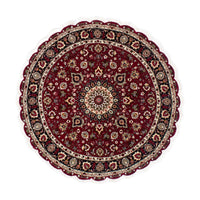 Tappeto Persero - Tabriz - Reale rotondo  - 150 x 150 cm - rosso scuro