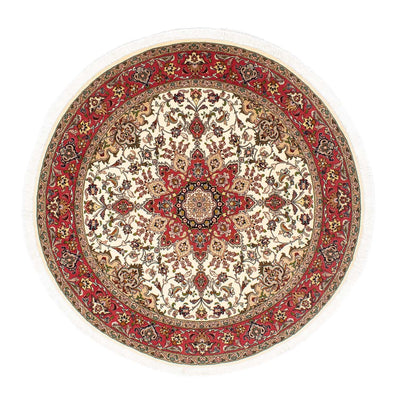 Tappeto Persero - Tabriz - Reale rotondo  - 148 x 148 cm - beige
