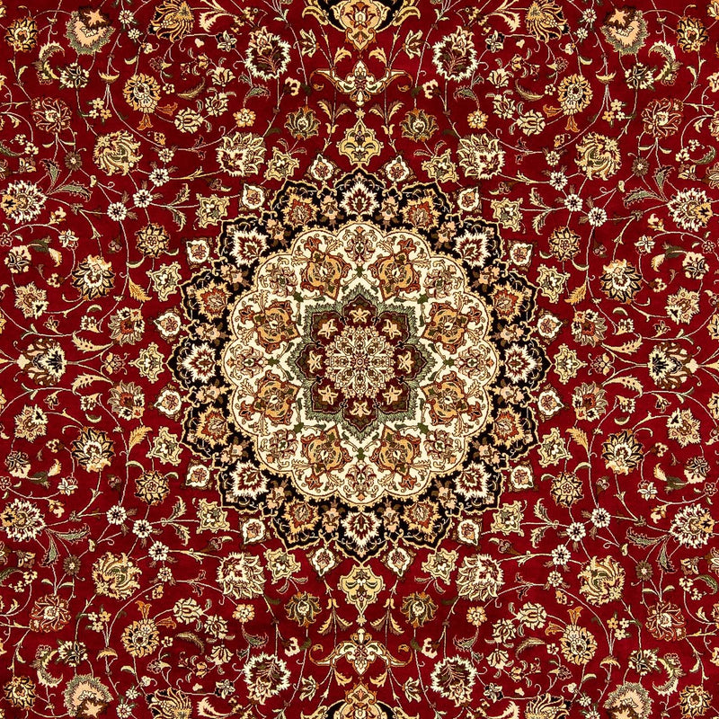 Tappeto Persero - Tabriz - Reale - 354 x 252 cm - rosso scuro