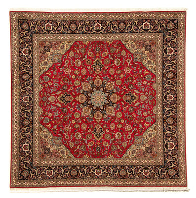 Tappeto Persero - Tabriz - Reale quadrato  - 204 x 203 cm - rosso