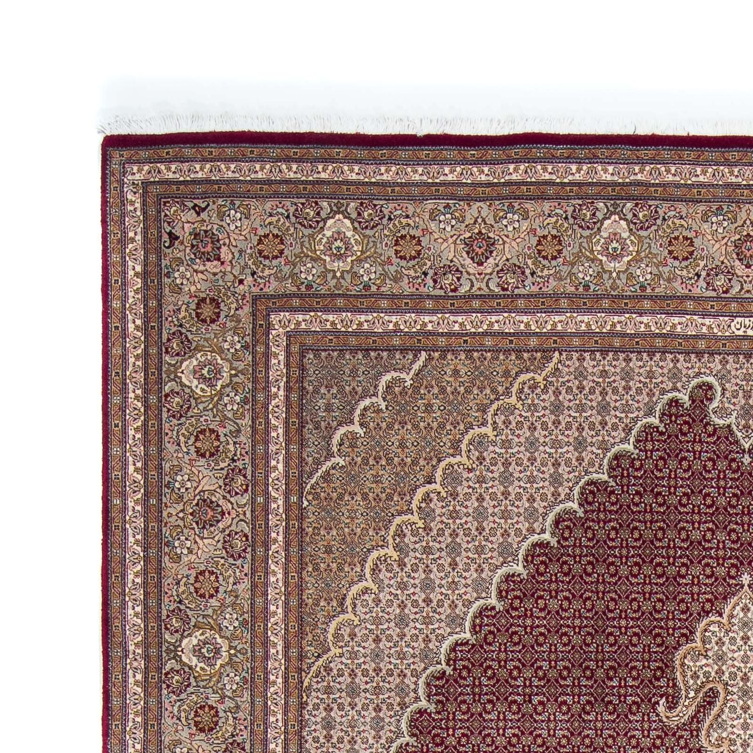 Tappeto Persero - Tabriz - 305 x 202 cm - rosso scuro