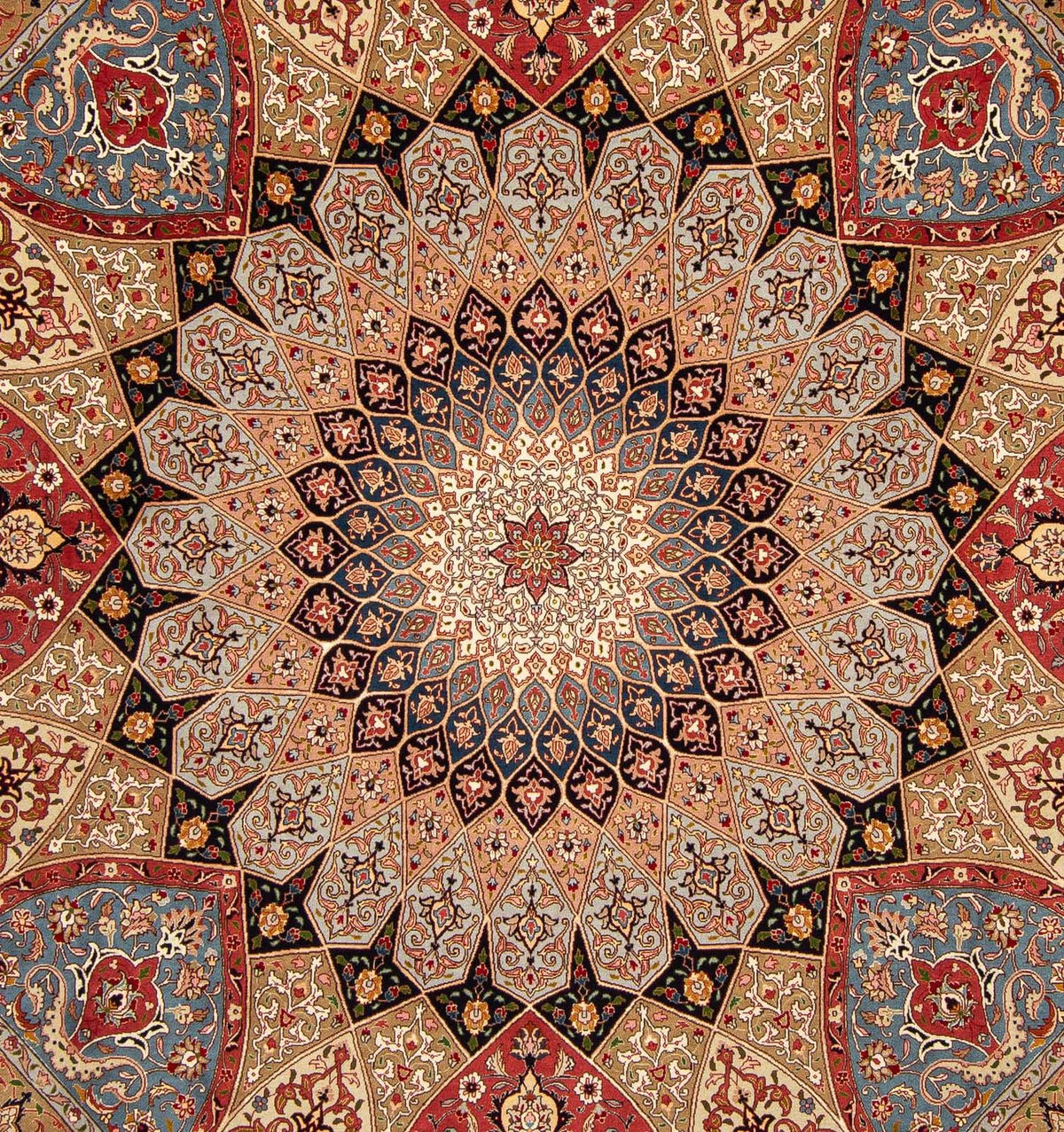 Tappeto Persero - Tabriz - Reale quadrato  - 264 x 252 cm - marrone chiaro