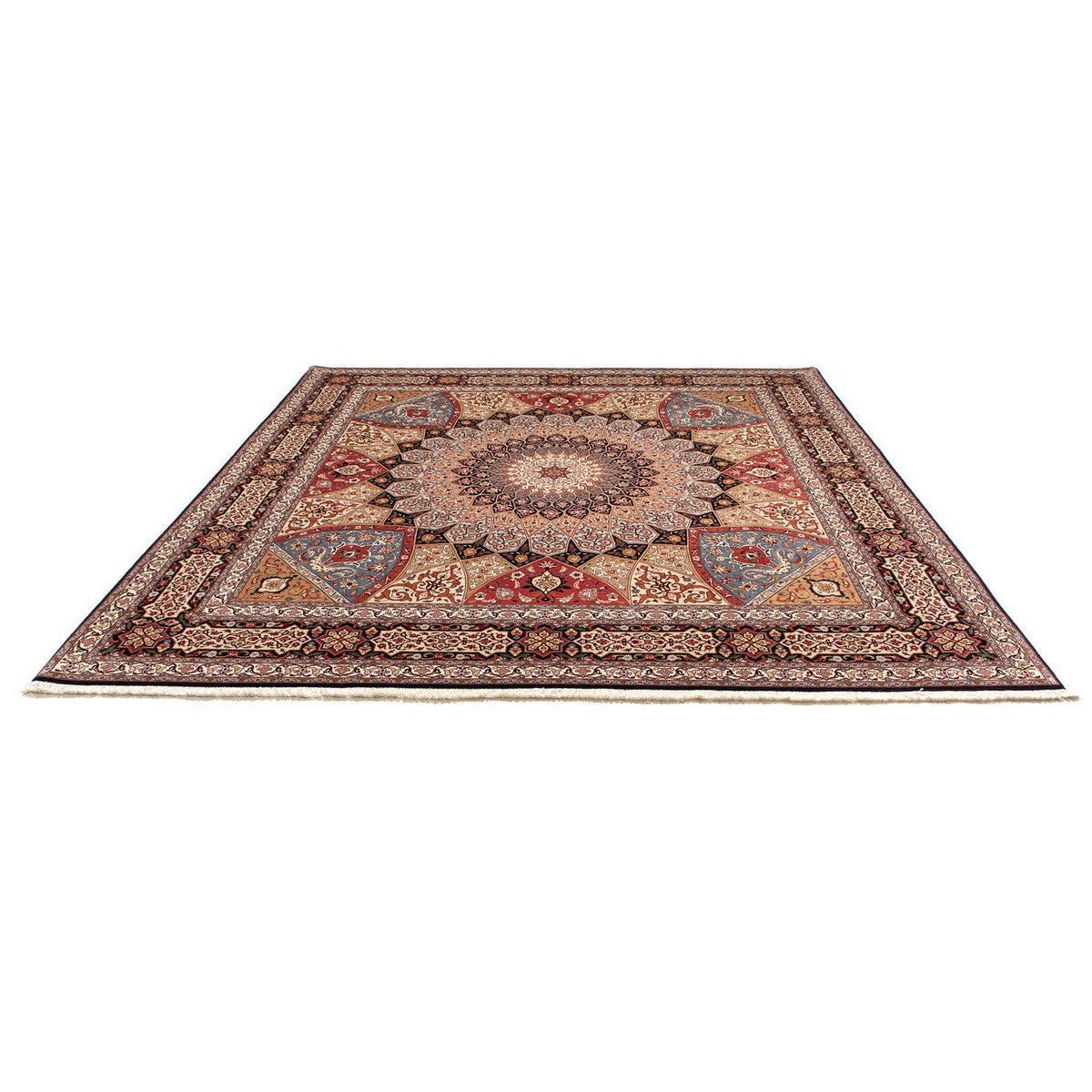 Tappeto Persero - Tabriz - Reale quadrato  - 264 x 252 cm - marrone chiaro