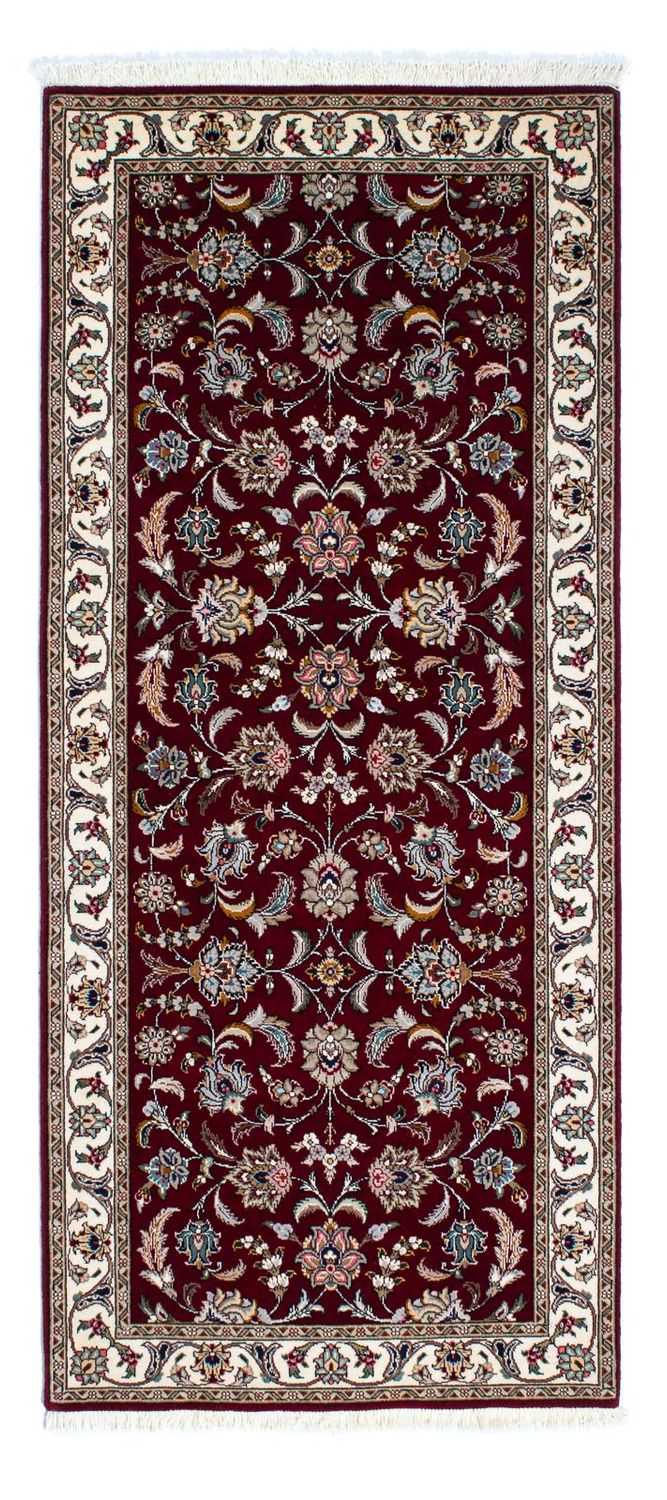 Tappeto corsia Tappeto Persero - Tabriz - Reale - 205 x 88 cm - rosso scuro
