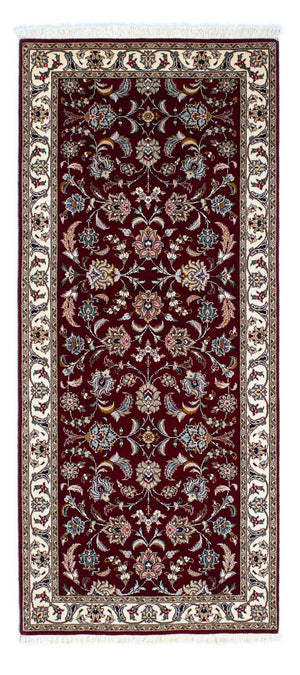 Tappeto corsia Tappeto Persero - Tabriz - Reale - 205 x 88 cm - rosso scuro