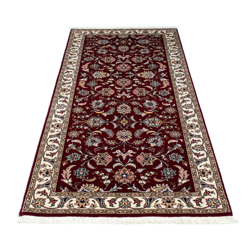 Tappeto corsia Tappeto Persero - Tabriz - Reale - 205 x 88 cm - rosso scuro