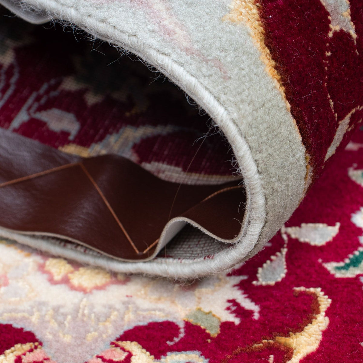 Tappeto Persero - Tabriz - Reale - 96 x 58 cm - rosso scuro