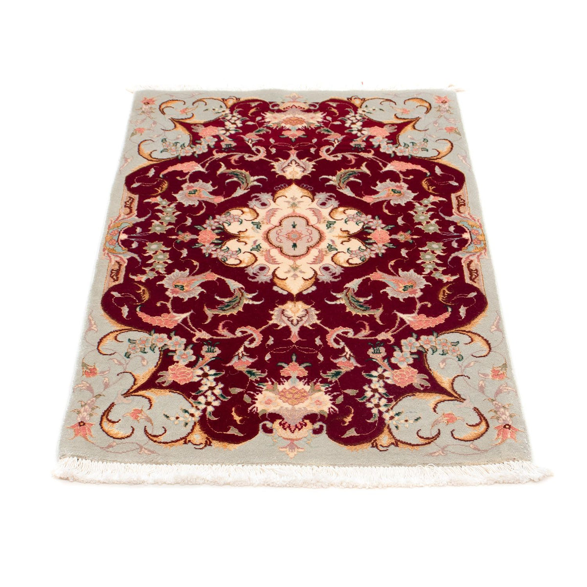 Tappeto Persero - Tabriz - Reale - 96 x 58 cm - rosso scuro