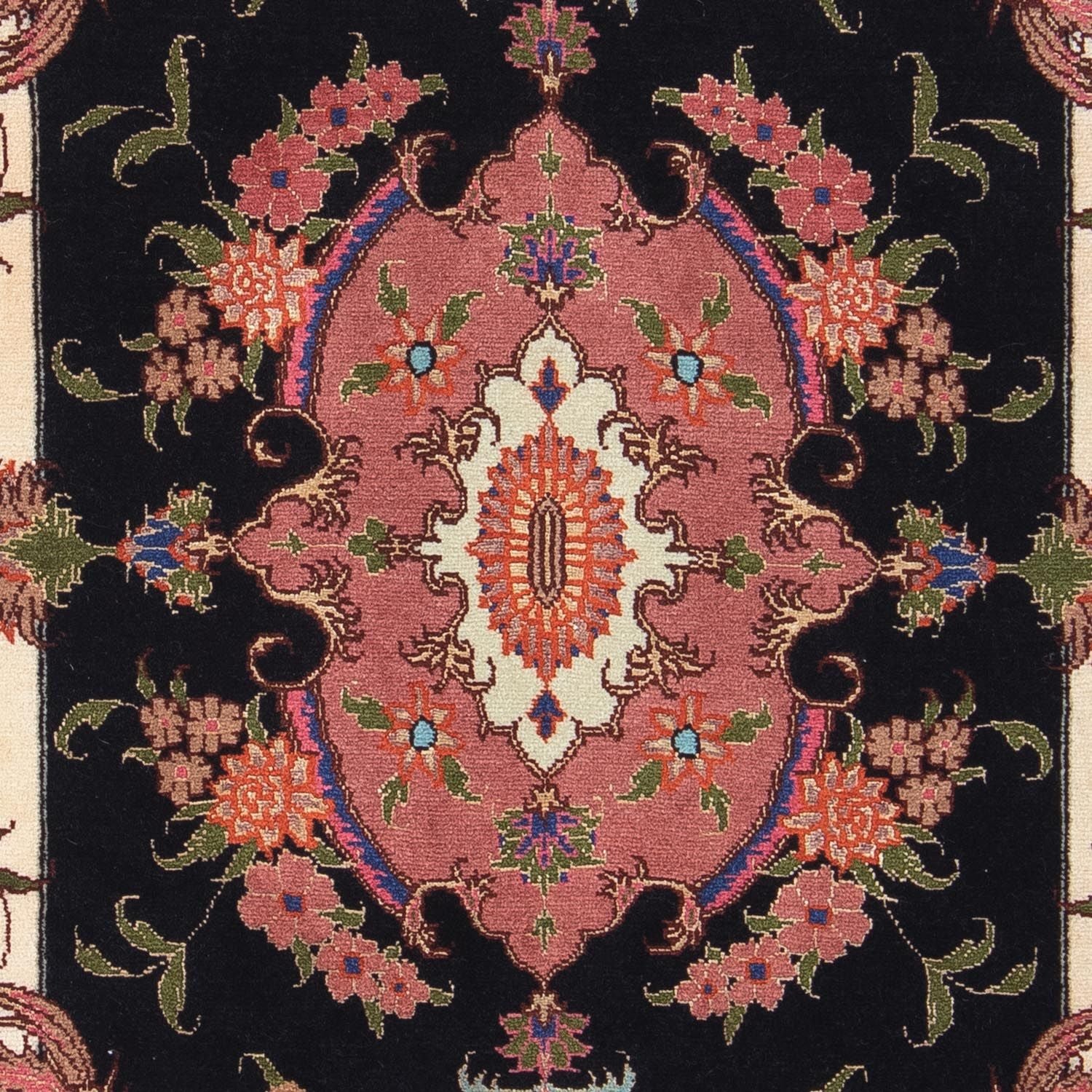 Tappeto Persero - Tabriz - Reale - 90 x 60 cm - blu scuro