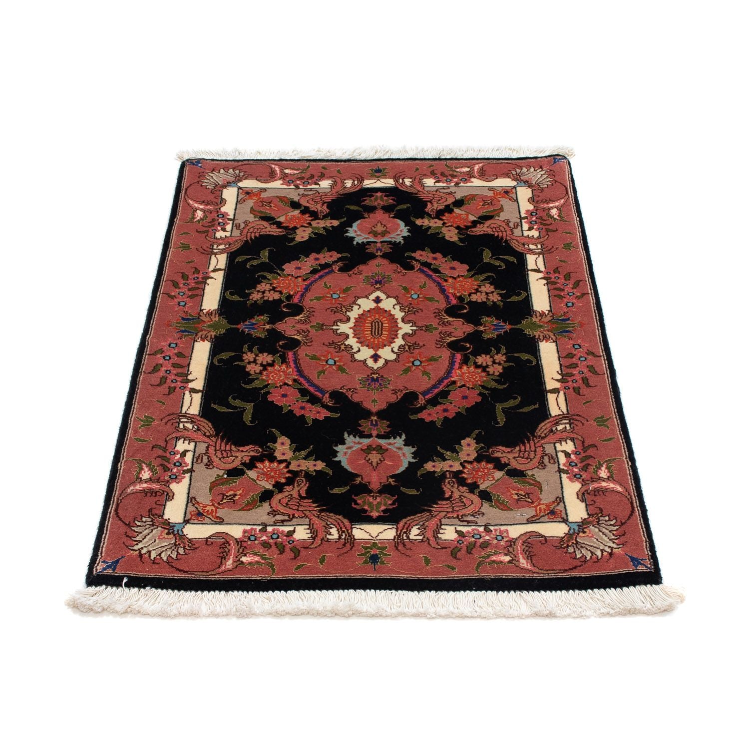 Tappeto Persero - Tabriz - Reale - 90 x 60 cm - blu scuro