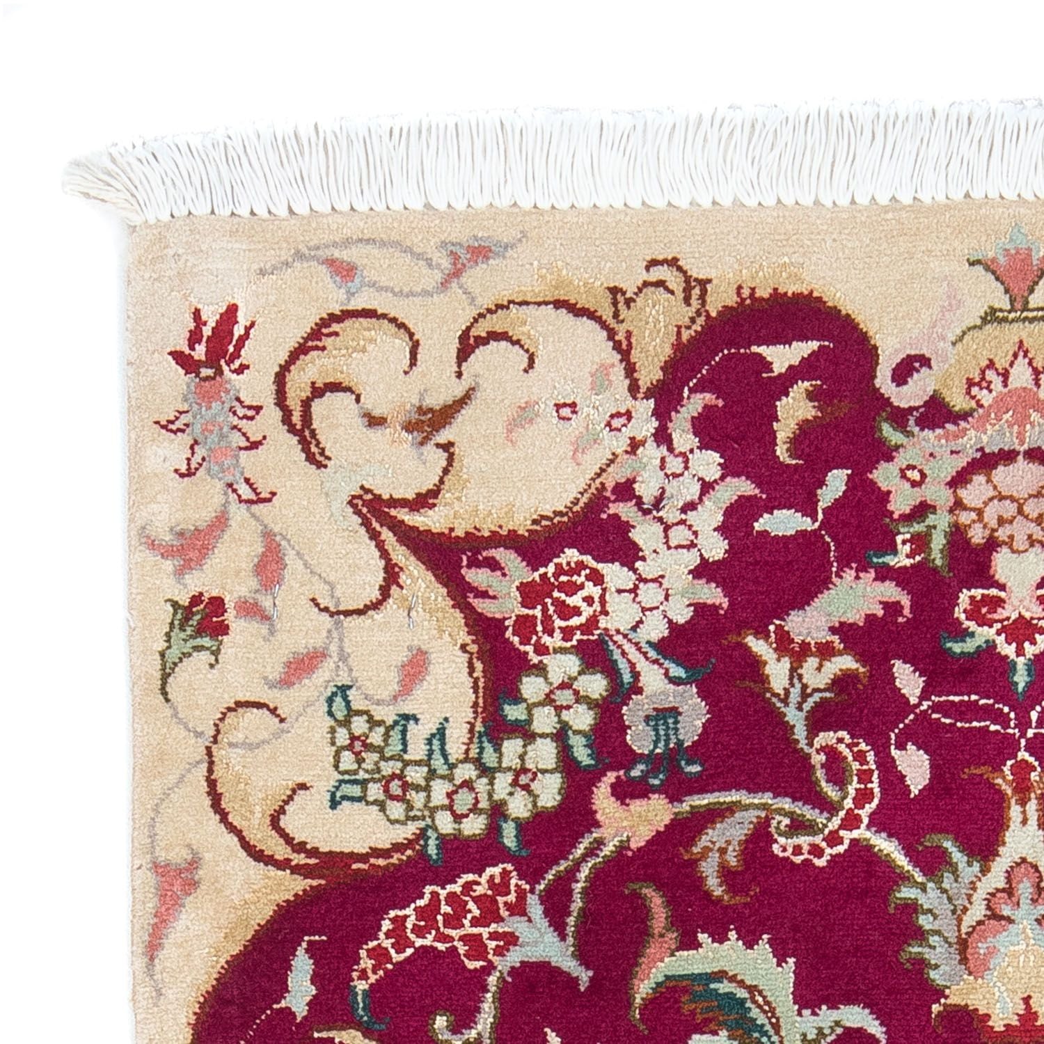 Tappeto Persero - Tabriz - Reale - 90 x 60 cm - rosso scuro