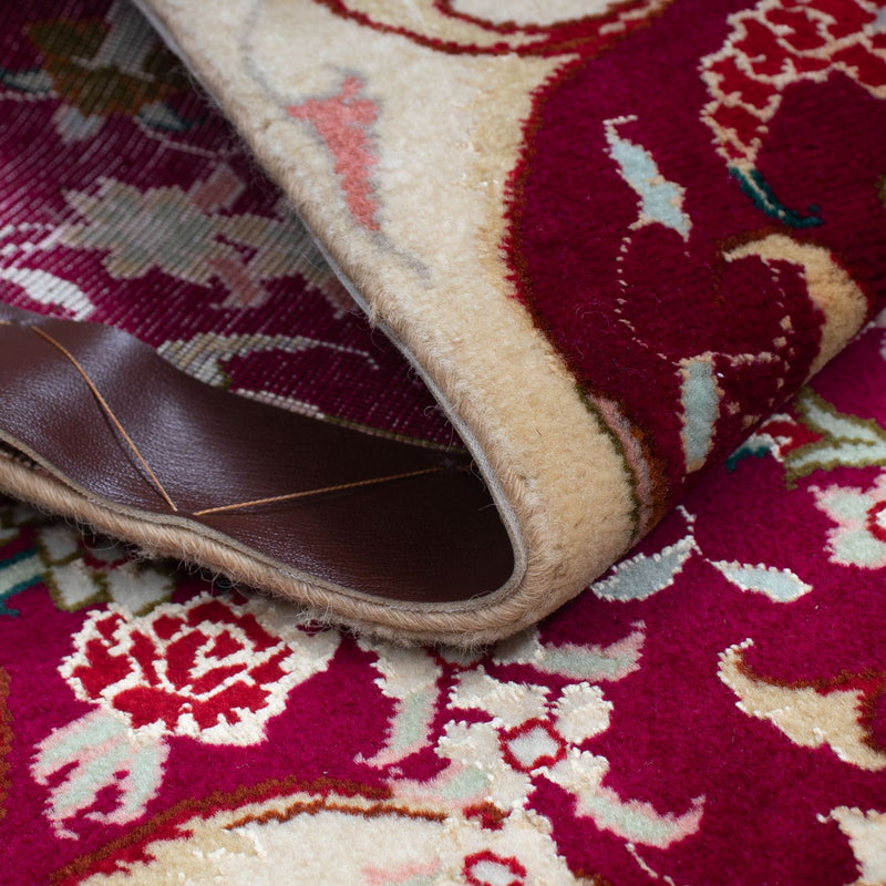 Tappeto Persero - Tabriz - Reale - 90 x 60 cm - rosso scuro