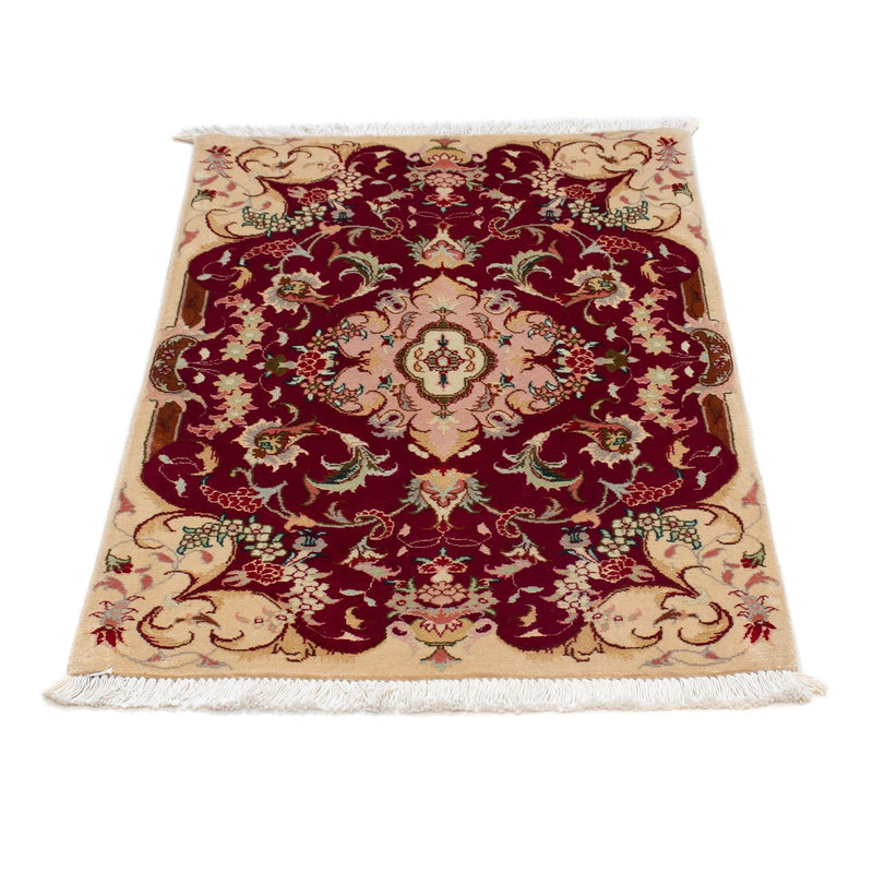 Tappeto Persero - Tabriz - Reale - 90 x 60 cm - rosso scuro