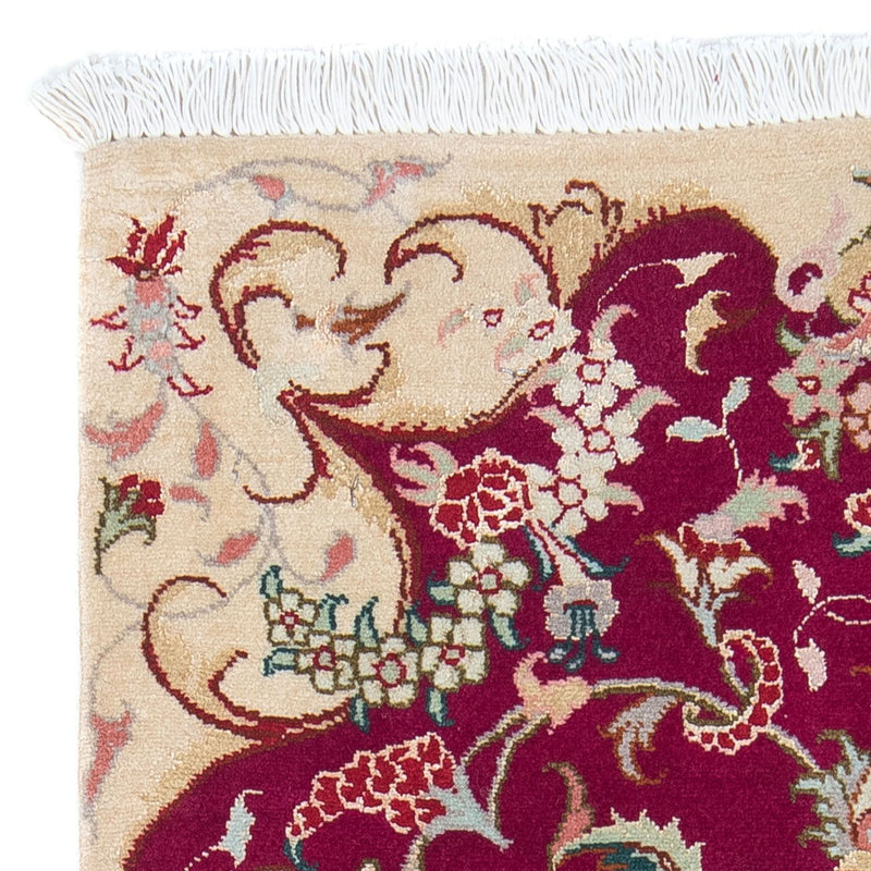 Tappeto Persero - Tabriz - Reale - 90 x 60 cm - rosso scuro