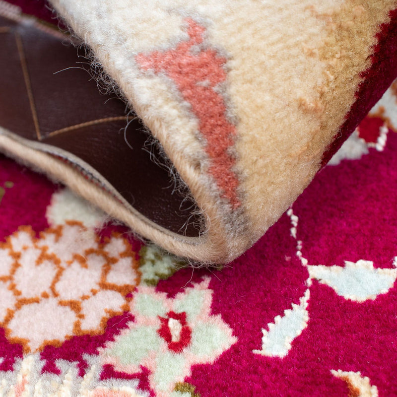 Tappeto Persero - Tabriz - Reale - 90 x 60 cm - rosso scuro