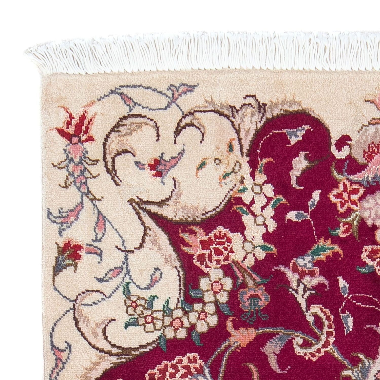 Tappeto Persero - Tabriz - Reale - 90 x 60 cm - rosso scuro