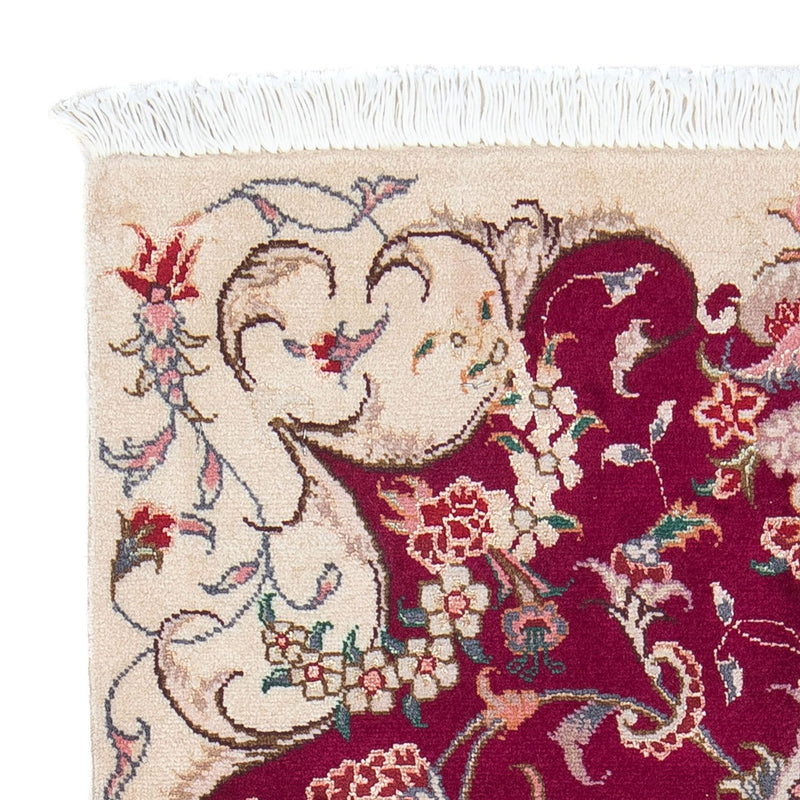 Tappeto Persero - Tabriz - Reale - 90 x 60 cm - rosso scuro