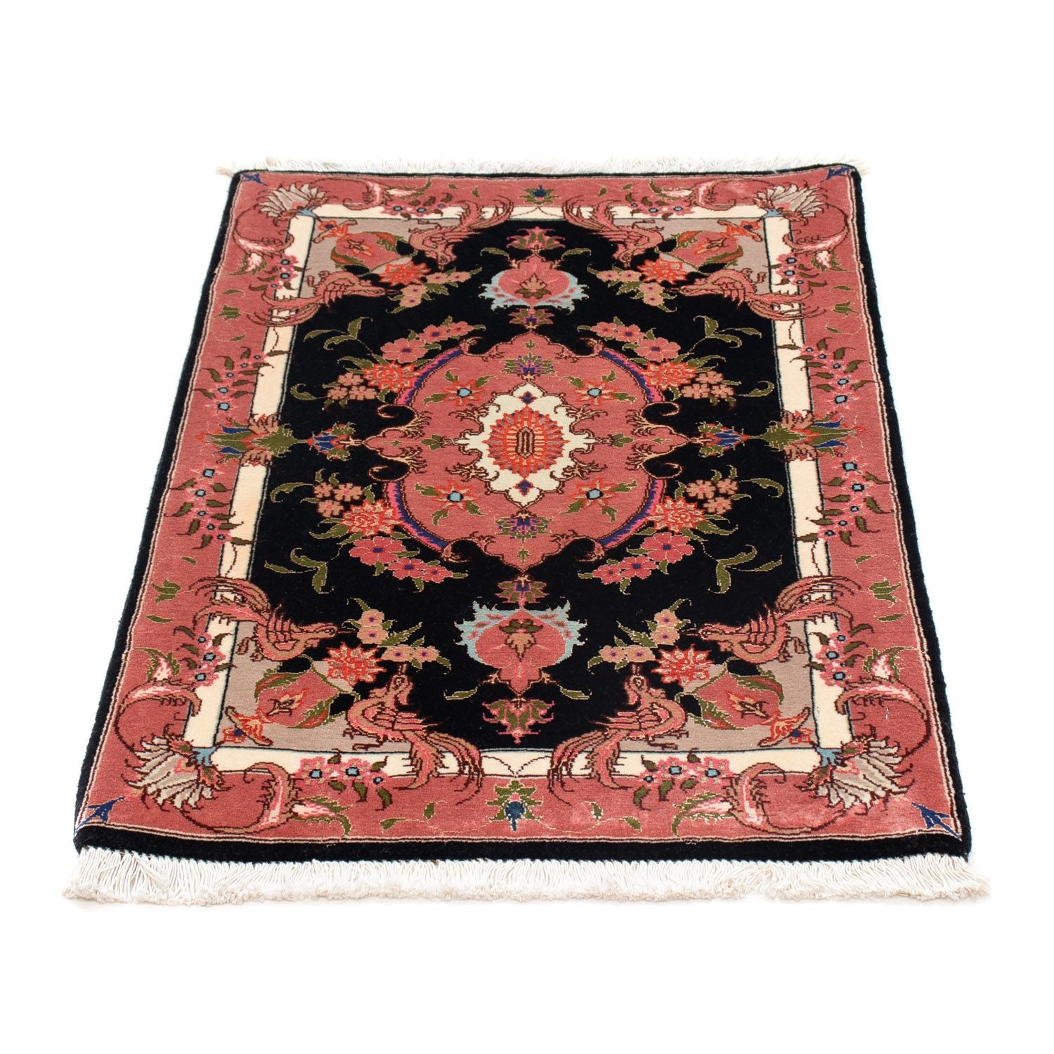 Tappeto Persero - Tabriz - Reale - 90 x 60 cm - blu scuro