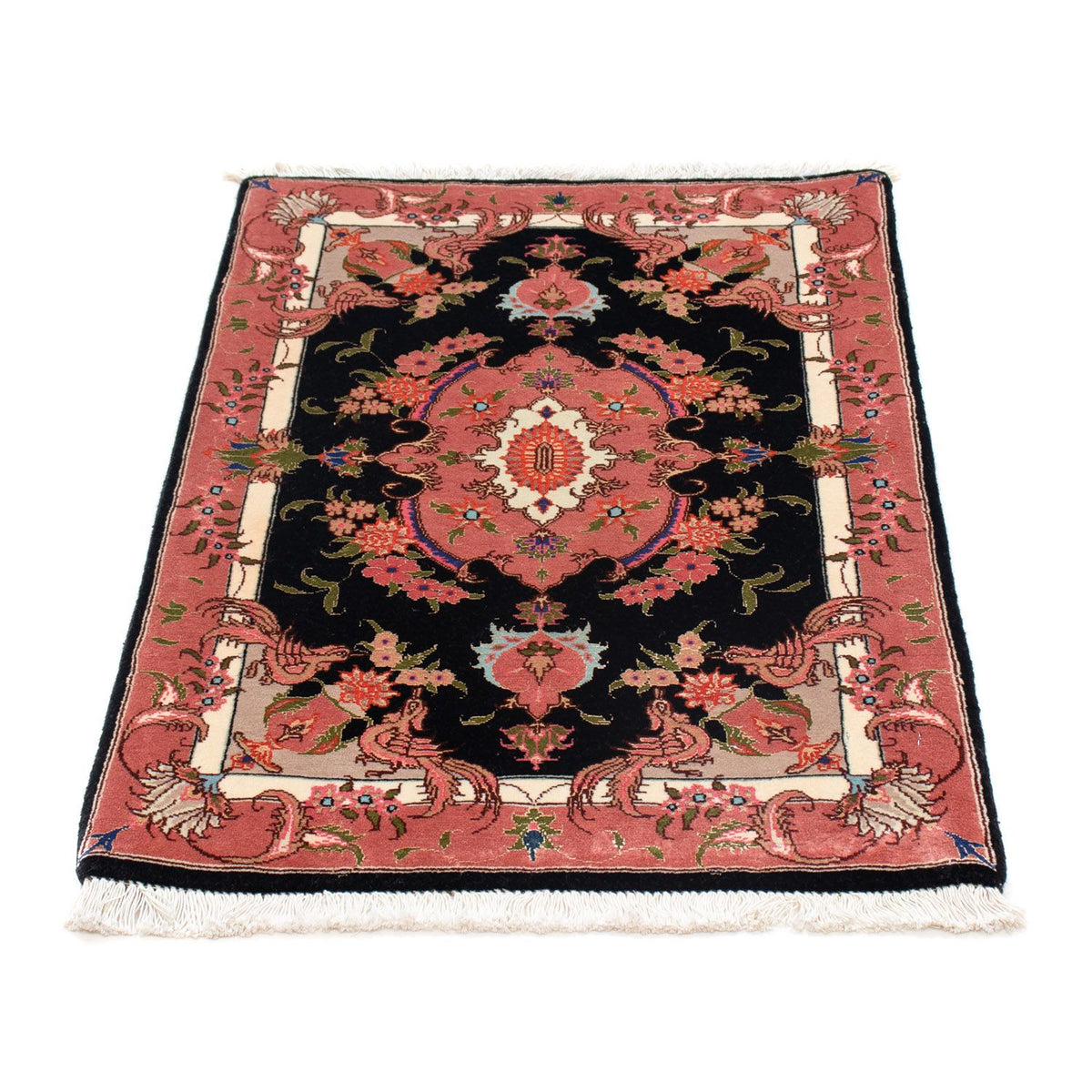 Tappeto Persero - Tabriz - Reale - 90 x 60 cm - blu scuro
