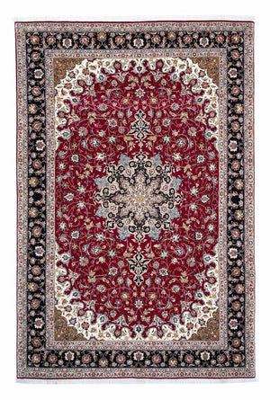 Tappeto Persero - Tabriz - Reale - 318 x 205 cm - rosso scuro