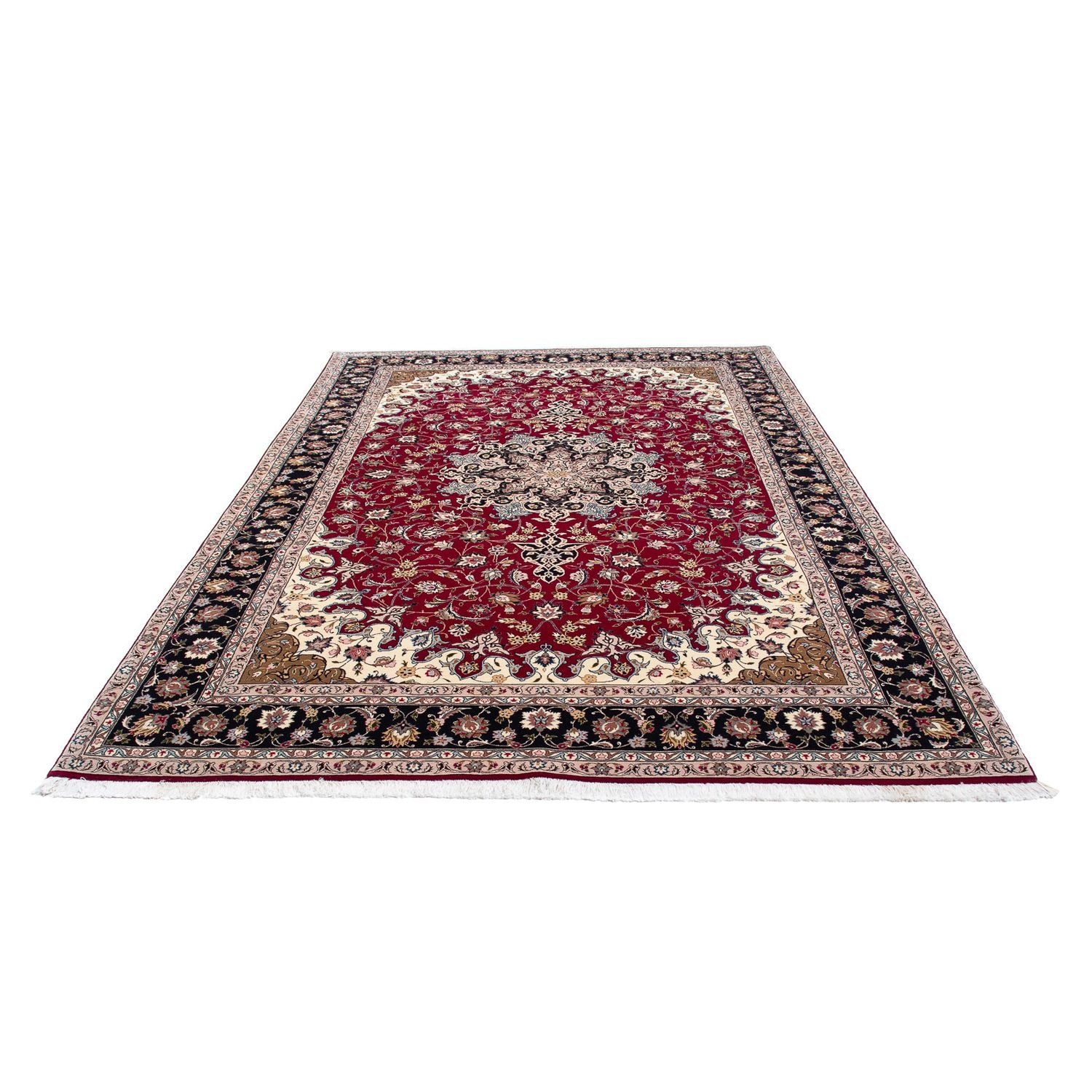Tappeto Persero - Tabriz - Reale - 318 x 205 cm - rosso scuro